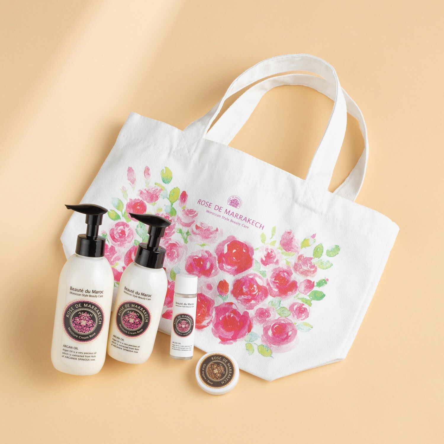 ローズ・ド・マラケシュ ブランド創立20周年 アルガンオイルと バラ