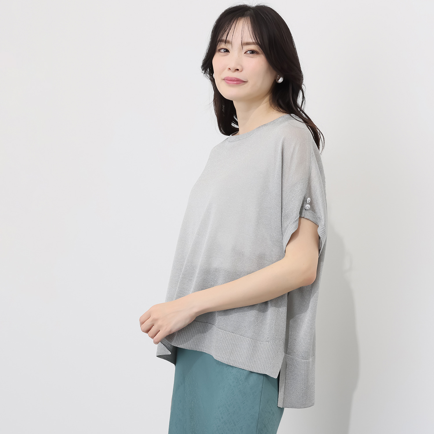 エピデミーク メタリック スクエア サマーニット- ショップチャンネル