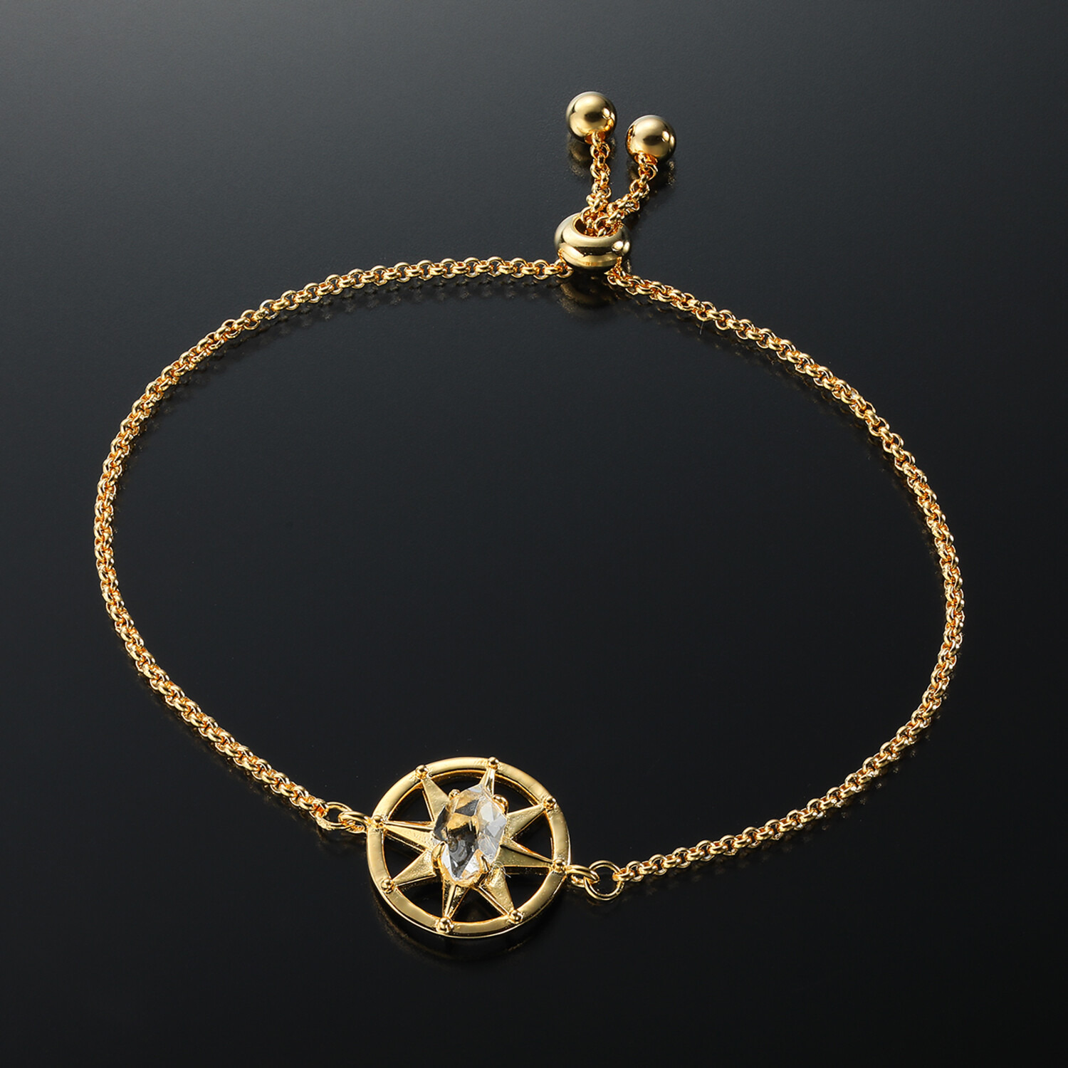 ハーキマーダイヤモンド ステンレスチェーン 7mmUP ロック