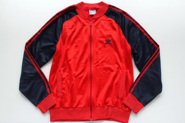 80s USA製 adidasアディダス ATP トラックジャケット 赤×紺 L