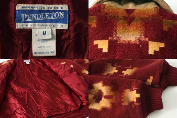 90s USA製 PENDLETONペンドルトン ネイティブ柄 ウールジャケット M