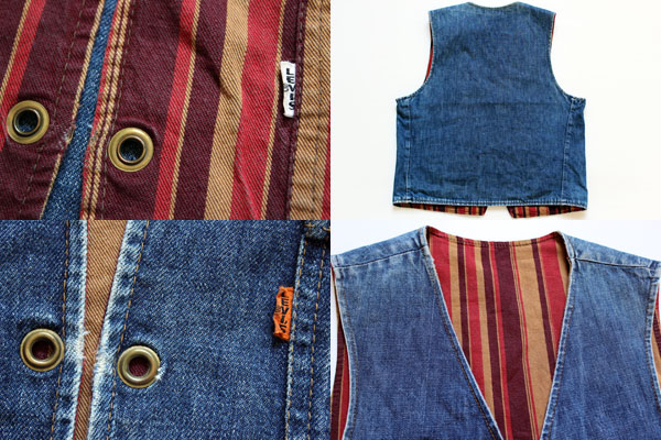 70s LEVI'Sリーバイス BIGE リバーシブル デニムベスト - Sixpacjoe