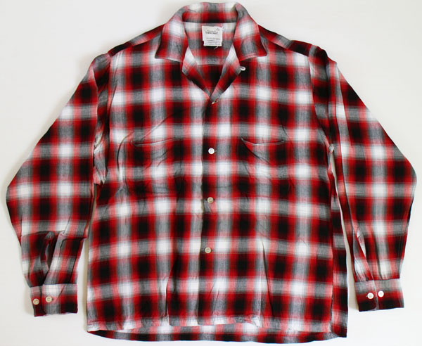 50s PENNEY'S TOWNCRAFT オンブレチェック レーヨンシャツ M