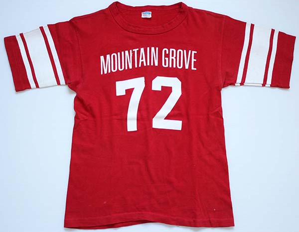 70s USA製 Championチャンピオン 72 ナンバリング フットボールTシャツ