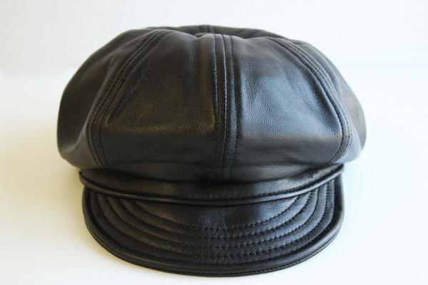 USA製 NEW YORK HAT ラムスキン レザーキャスケット 黒 S - Sixpacjoe