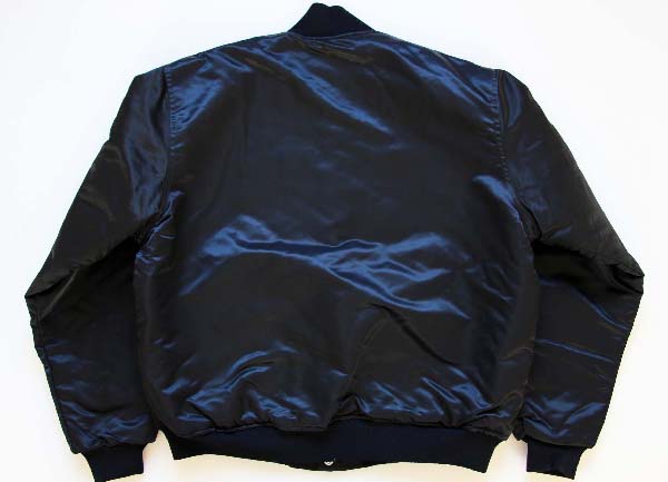 90s USA製 STARTERスターター NFL RAIDERS ナイロンスタジャン 黒 L