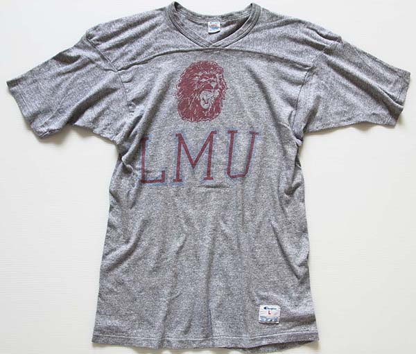 80s USA製 Championチャンピオン LMU 染み込みプリント 88/12