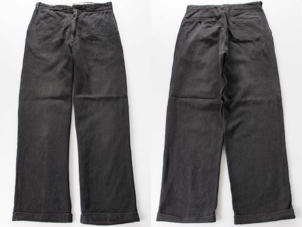 50s USA製 ウィップコード ワークパンツ w33 - Sixpacjoe Web Shop