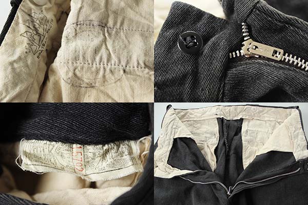 50s USA製 ウィップコード ワークパンツ w33 - Sixpacjoe Web Shop