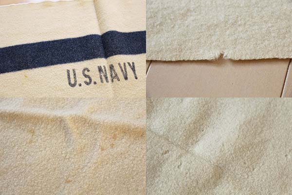 us navy ウールブランケット デッドストック USタイプ NAVY