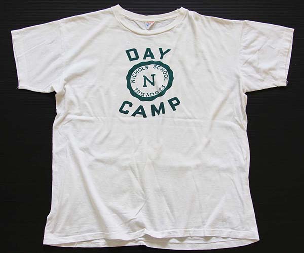 50s Championチャンピオン ランタグ DAY CAMP 染み込みプリント