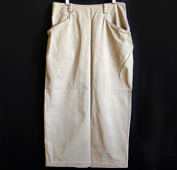 80s ポロ カントリー ラルフローレン マキシ丈 チノスカート カーキ