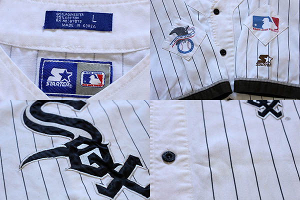 90s STARTERスターター MLB WHITE SOX ピンストライプ ベースボール