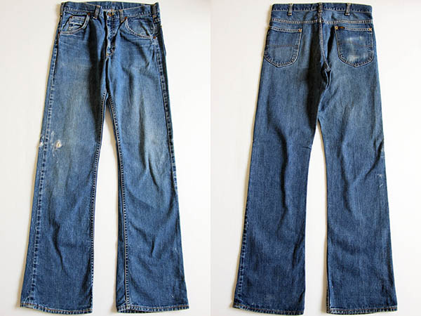 70s USA製 Leeリー ブーツカット デニムパンツ w33 - Sixpacjoe Web Shop