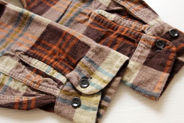 50s PENNEY'S チェック マチ付き プリントネルシャツ M - Sixpacjoe