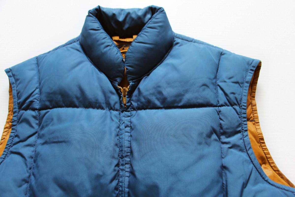 70s EddieBauerエディーバウアー ロング ダウンベスト 紺 - Sixpacjoe