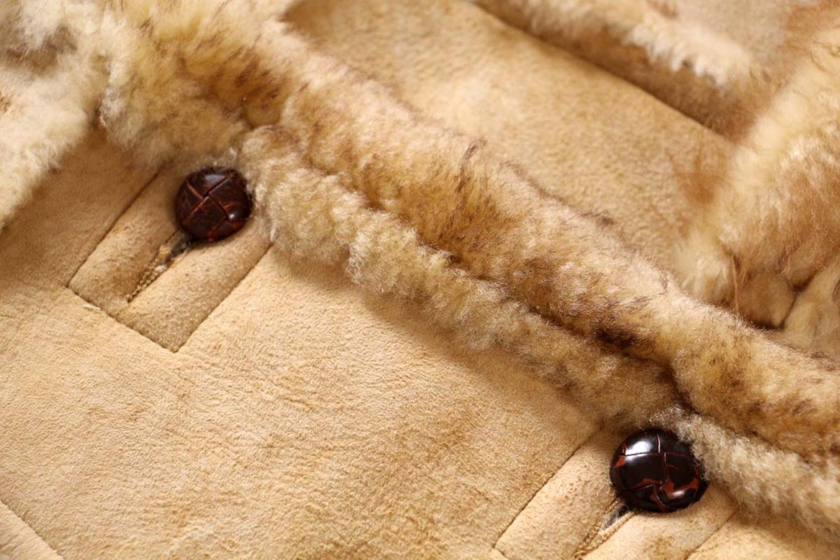 70s USA製 COOPERクーパー リアル ムートンコート ベージュ 10