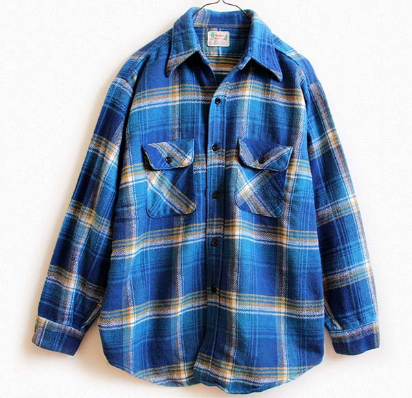 60s USA製 5 Brotherファイブブラザー チェック コットン フランネル