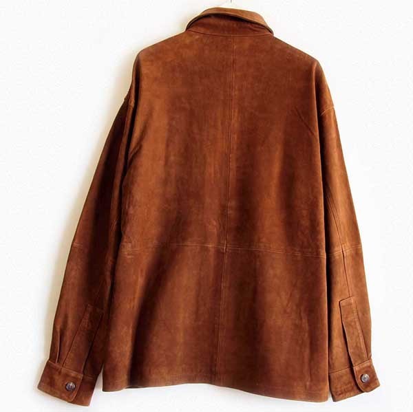 90s ポロ ラルフローレン ディアスキン スエード レザー シャツ