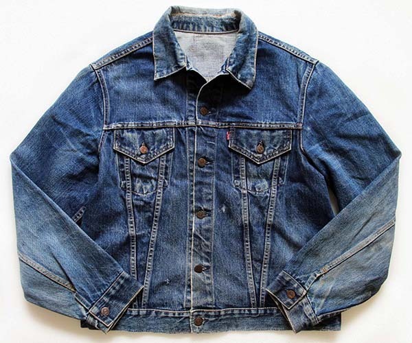 60s USA製 LEVI'Sリーバイス 557 70505 BIGE デニムジャケット☆3rd