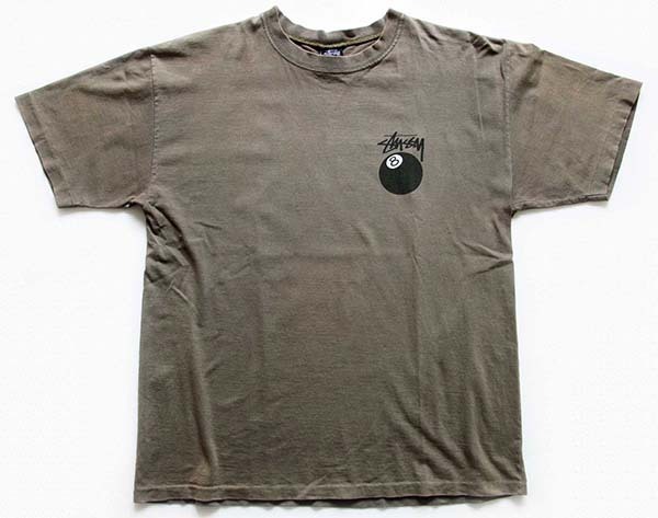 90s オーストラリア製 STUSSYステューシー 黒タグ 8ボール コットンT