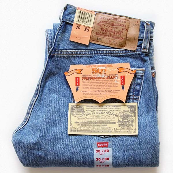 デッドストック☆90s USA製 Levi'sリーバイス 501 デニムパンツ w30