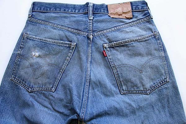 70s USA製 Levi'sリーバイス 505 シングル 66前期 耳付き ダメージ