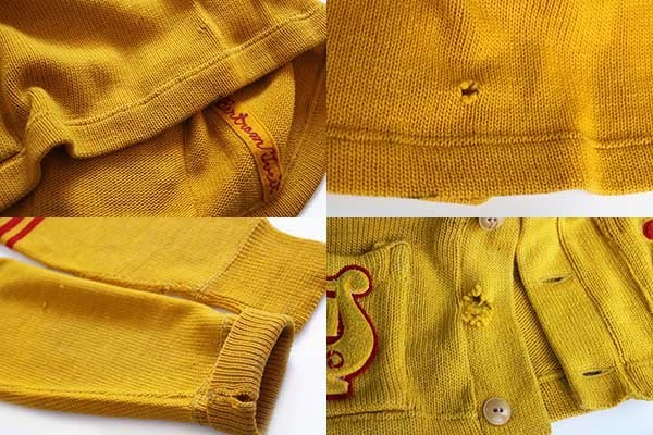 50s IMPERIAL インディアンヘッド パッチ付き ウールニット レタード