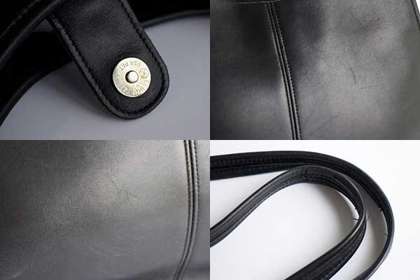 USA製 COACH オールド コーチ レザー ハンドバッグ 黒☆9035