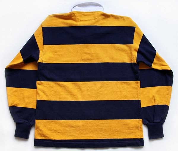 カナダ製 BARBARIANバーバリアン 太ボーダー コットン ラガーシャツ