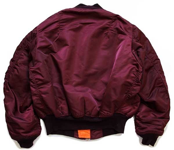90s USA製 ALPHAアルファ MA-1 フライトジャケット ボルドー L