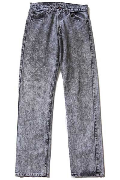 80s USA製 Levi'sリーバイス 505 ケミカルウォッシュ ブラック デニム