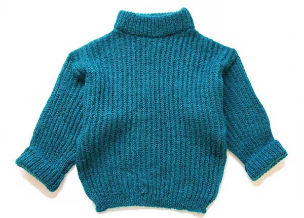 80s イタリア製 Cassidy モックネック 七分袖 モヘヤ ニット セーター