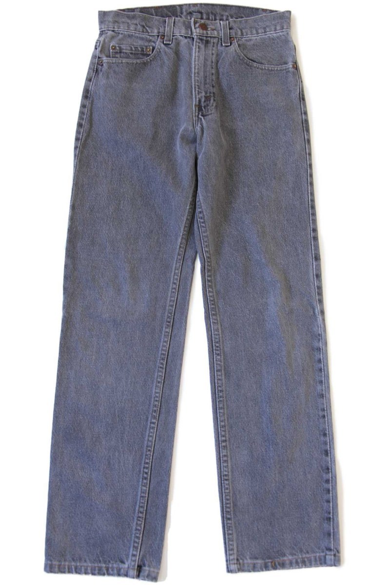 80s USA製 Levi'sリーバイス 505 先染め ブラック デニムパンツ w30