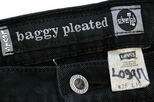 90s USA製 Levi'sリーバイス silverTabシルバータブ baggy pleated