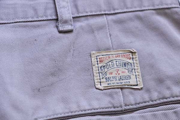 90s USA製 ポロ ラルフローレン ツータック コットン チノパン ライト