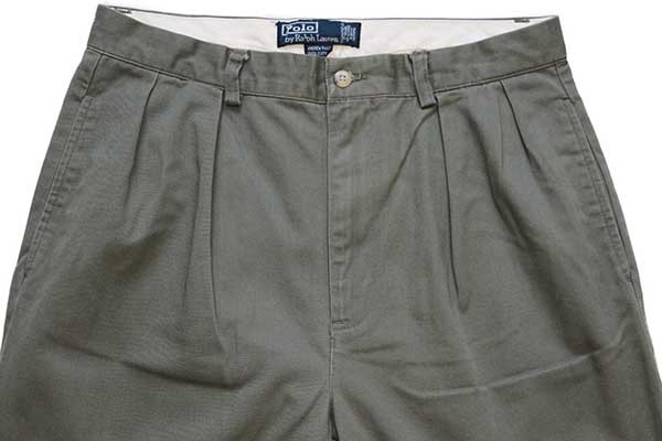 90s ポロ ラルフローレン ANDREW PANT ツータック コットン チノパン
