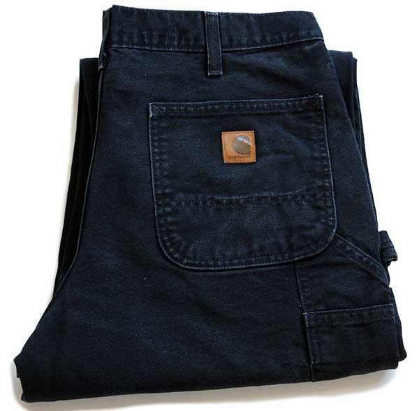 carharttカーハート ダック地 ペインターパンツ ペンキ飛び 黒 w34 L30