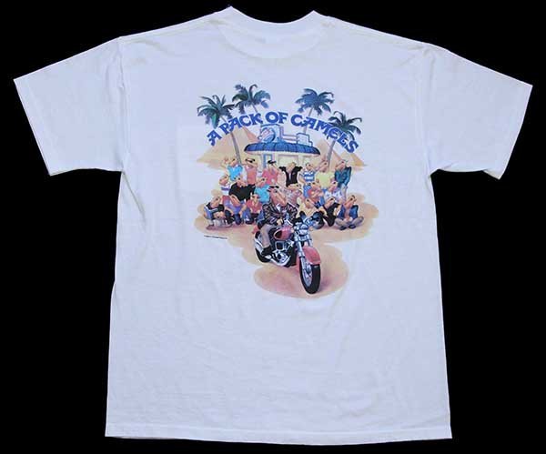90s USA製 CAMEL キャメル A PACK OF CAMELS ポケットTシャツ 白 XL