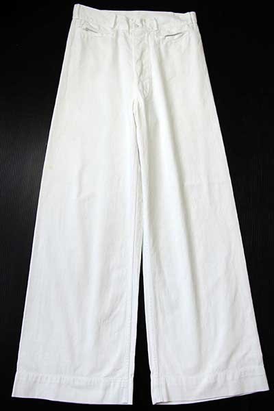 ビンテージ 米軍 U.S.NAVY コットン セーラーパンツ ホワイト w29