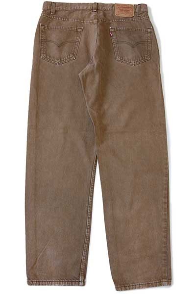 00s USA製 Levi'sリーバイス 550 カラーデニムパンツ 後染め 茶 w36
