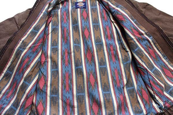 90s USA製 Dickiesディッキーズ ダック地 ワークジャケット 焦げ茶