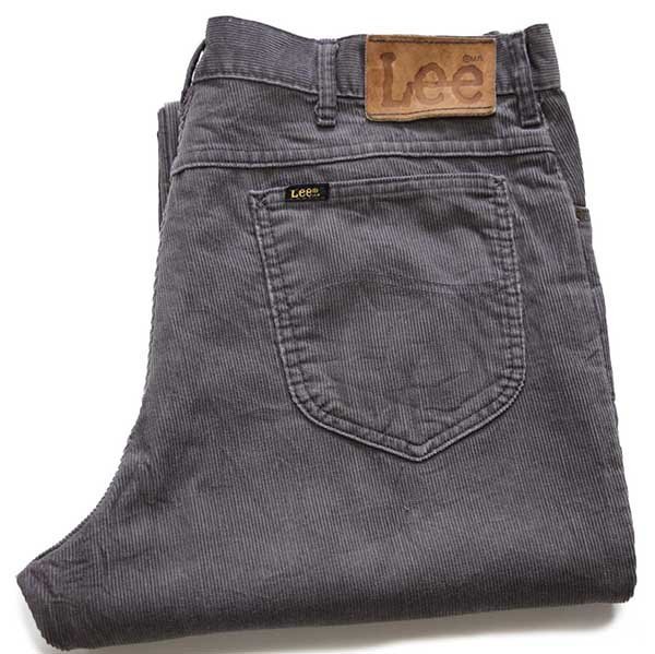 80s USA製 Leeリー 200 コーデュロイパンツ グレー w36 L30