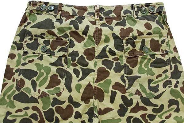 70s UNKNOWN ダックハンターカモ ベイカータイプ コットン
