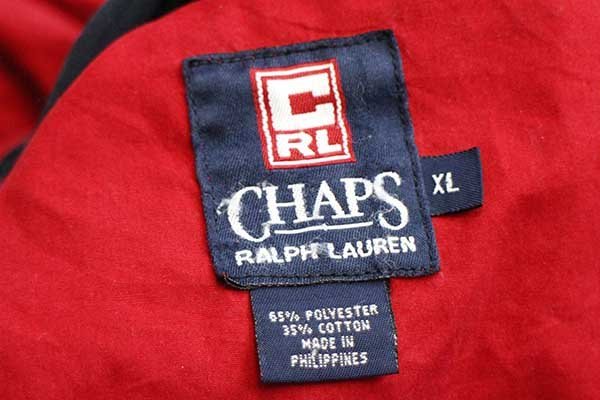 00s CHAPS ラルフローレン ハーフジップ プルオーバー ジャケット 濃赤