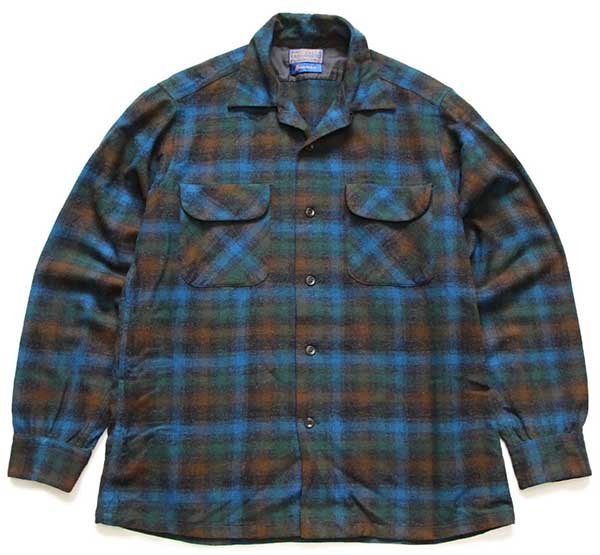 60s PENDLETONペンドルトン BULLOCK'S オンブレチェック ウール
