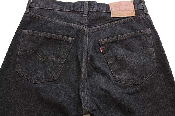 90s USA製 Levi'sリーバイス 501 先染め ブラック デニムパンツ w33