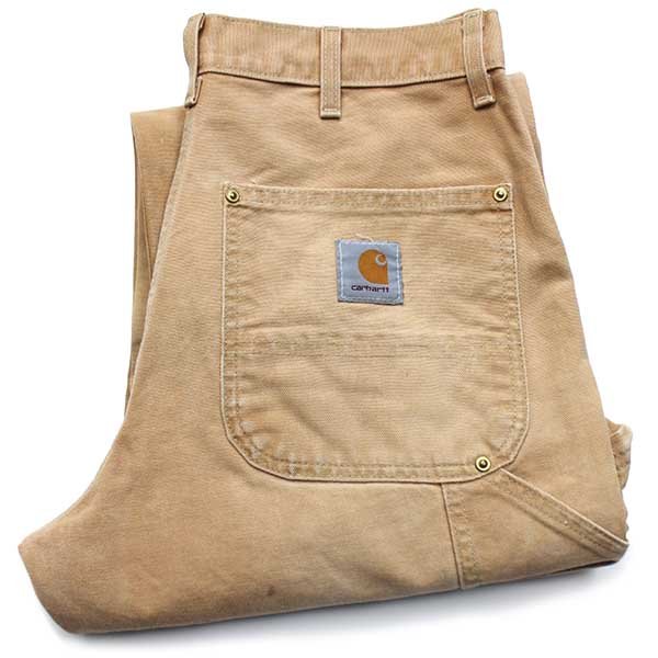 90s USA製 carharttカーハート ダブルニー ダック地 ペインターパンツ
