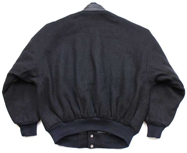90s カナダ製 スタンドカラー エルボーパッチ付き 中綿入り メルトン