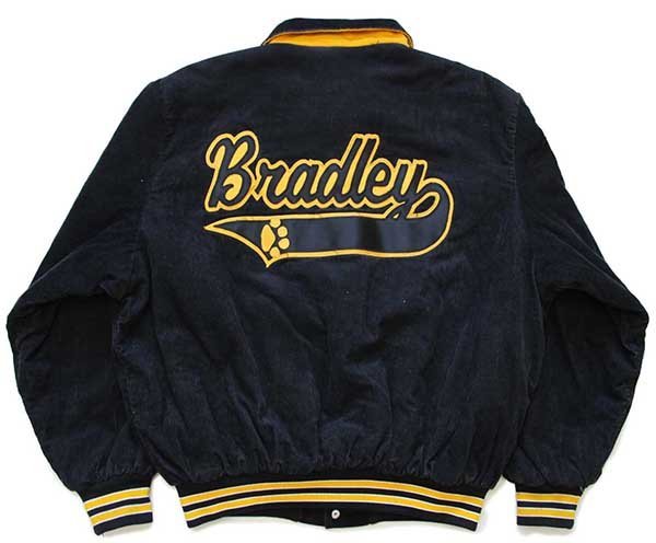 80s USA製 Bradley 足型 パッチ&刺繍入り キルティングライナー